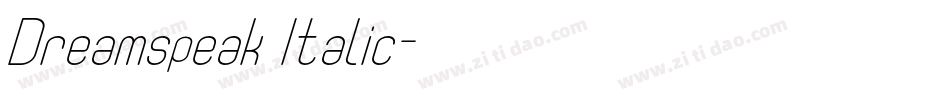 Dreamspeak Italic字体转换
